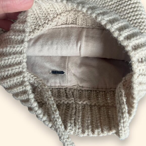Zara Baby Knit Bear-Ear Winter Hat | 38 cm | Beige Cozy Hat - Picture 3 of 3